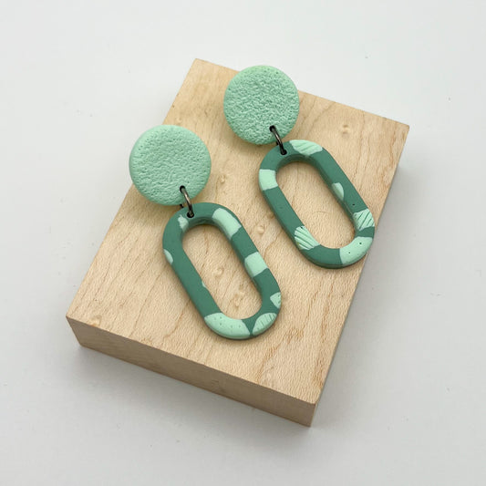 Round and Oval Drop Earrings – Mint Mosaic