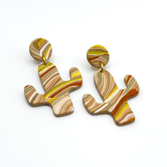 Cactus Earring – Desert Swirl